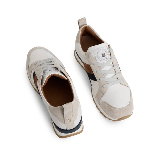 Young Ideas/Henmores - Xandra Leather Trainer - Tan/Navy - 5