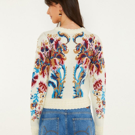 Young Ideas & Henmores -Arabesque Knit Sweater -26007 Off-White -S