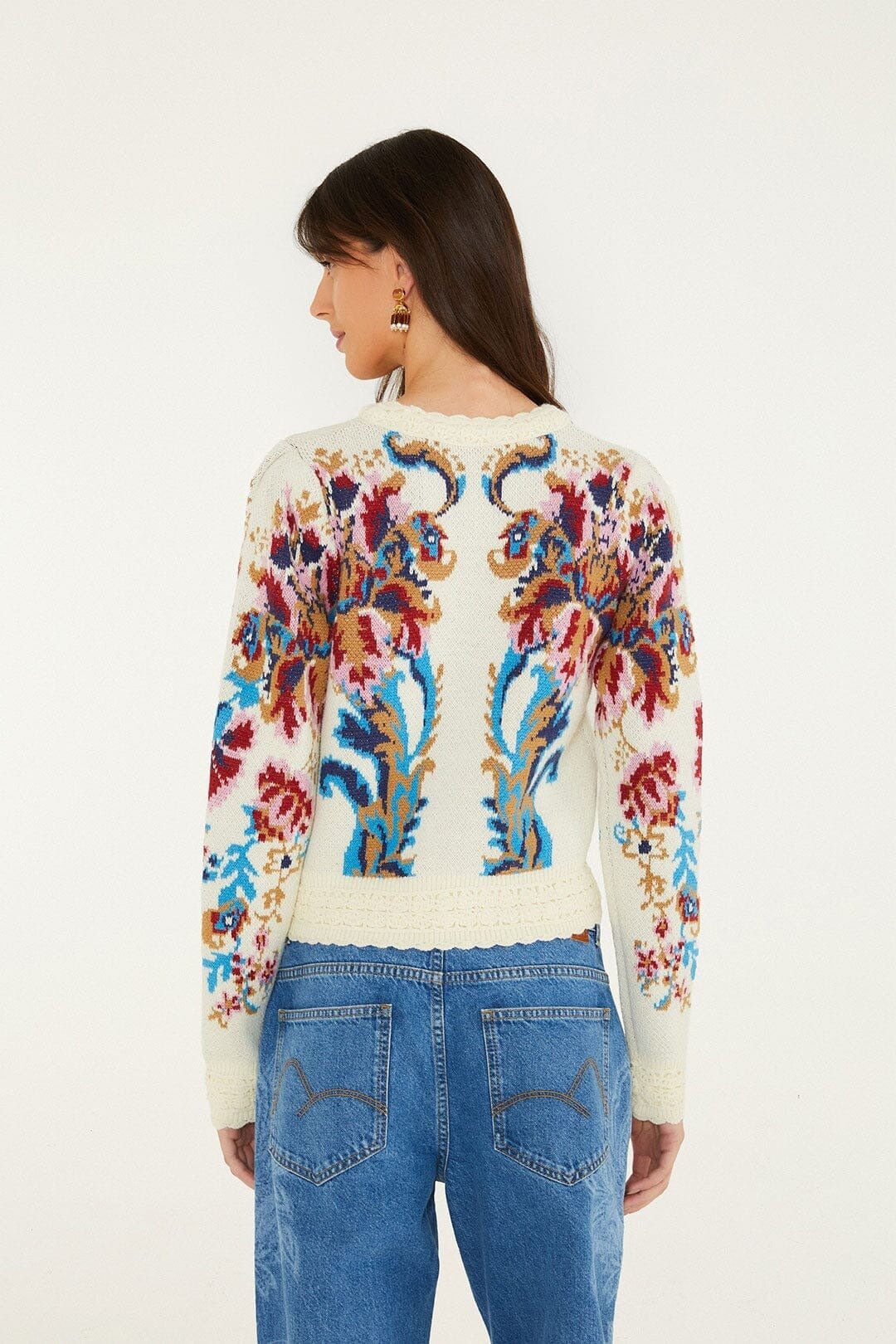 Young Ideas & Henmores -Arabesque Knit Sweater -26007 Off-White -S