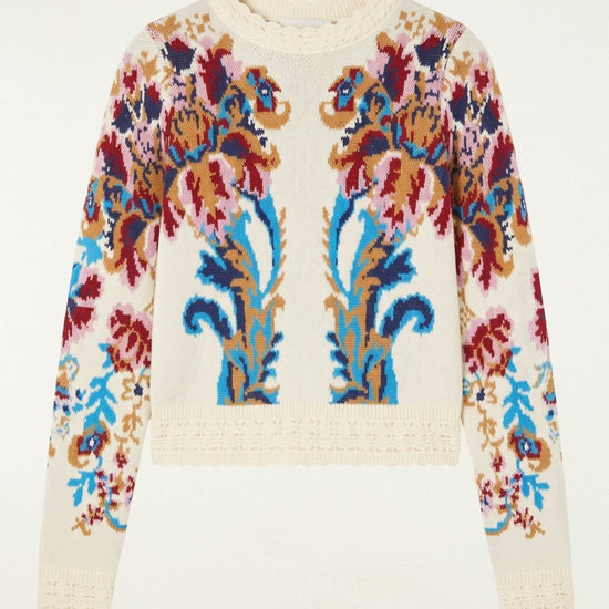 Young Ideas & Henmores -Arabesque Knit Sweater -26007 Off-White -S