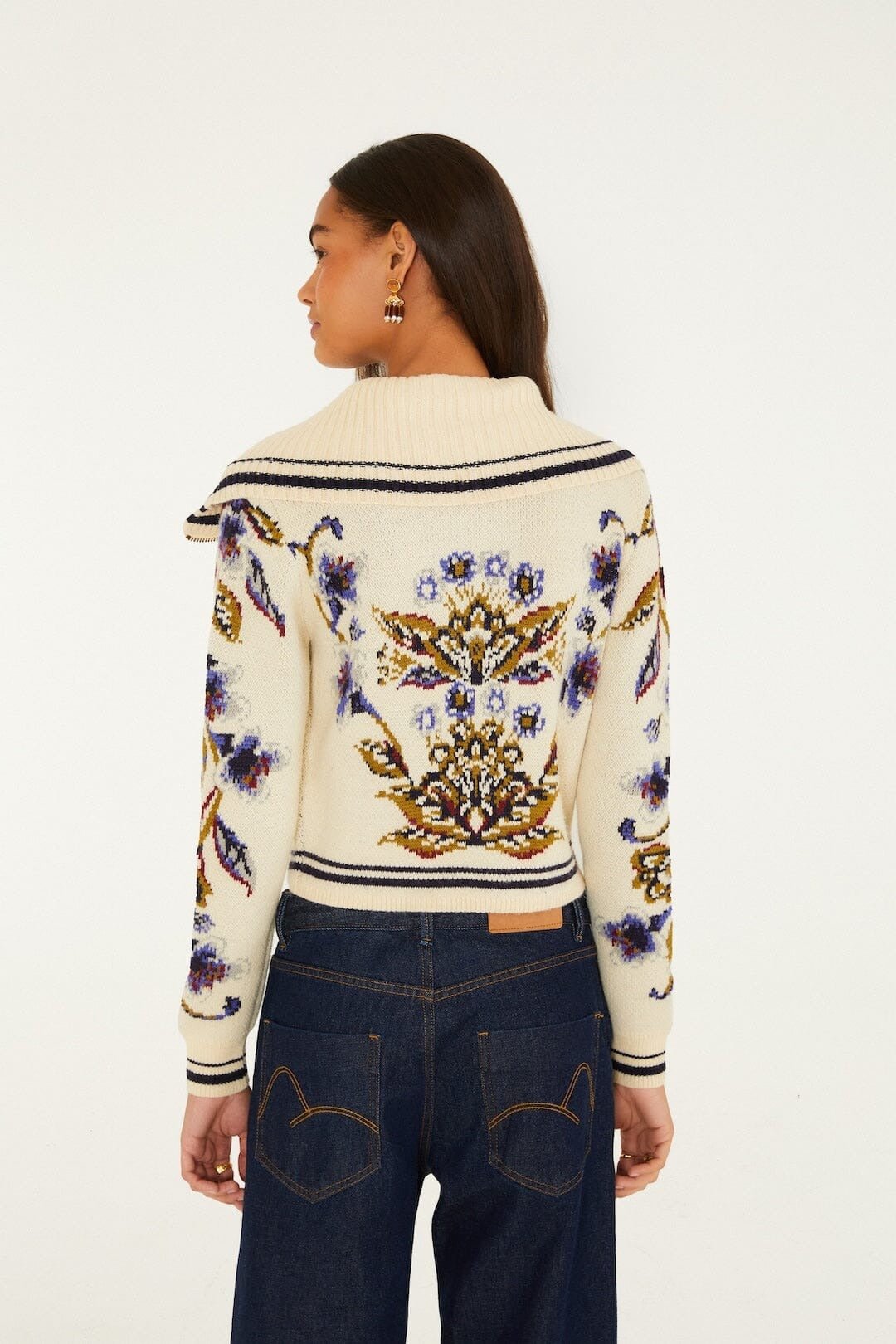 Young Ideas & Henmores -Golden Nature Knit Cardigan -Off White -XS