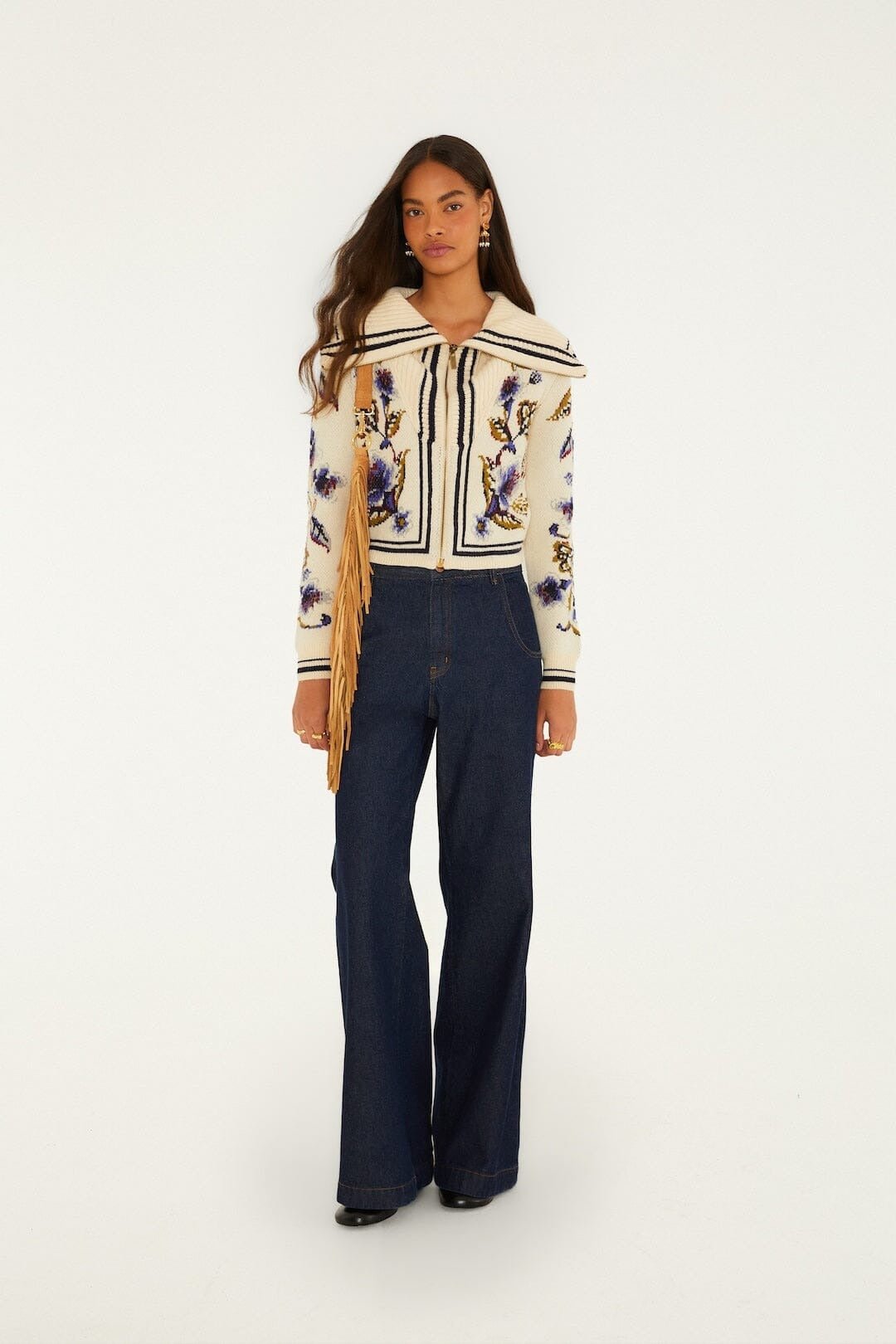 Young Ideas & Henmores -Golden Nature Knit Cardigan -Off White -XS