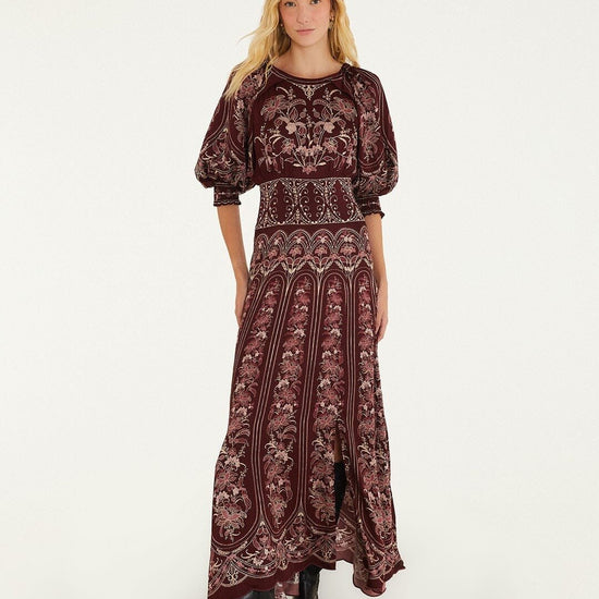 Young Ideas & Henmores -Liz Maxi Dress -26060 Burgundy -XS