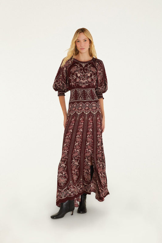 Young Ideas & Henmores -Liz Maxi Dress -26060 Burgundy -XS