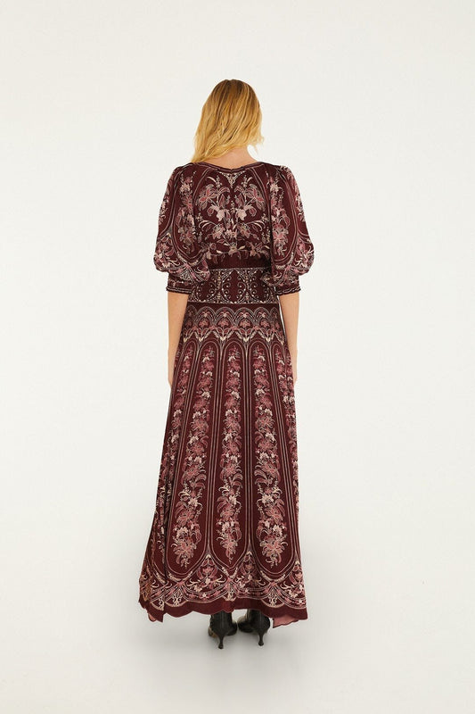 Young Ideas & Henmores -Liz Maxi Dress -26060 Burgundy -XS