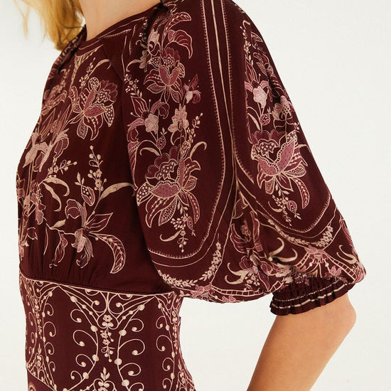 Young Ideas & Henmores -Liz Maxi Dress -26060 Burgundy -XS