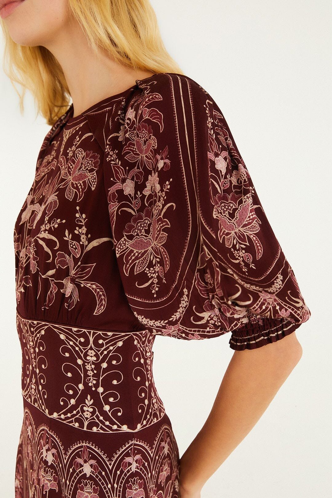 Young Ideas & Henmores -Liz Maxi Dress -26060 Burgundy -XS