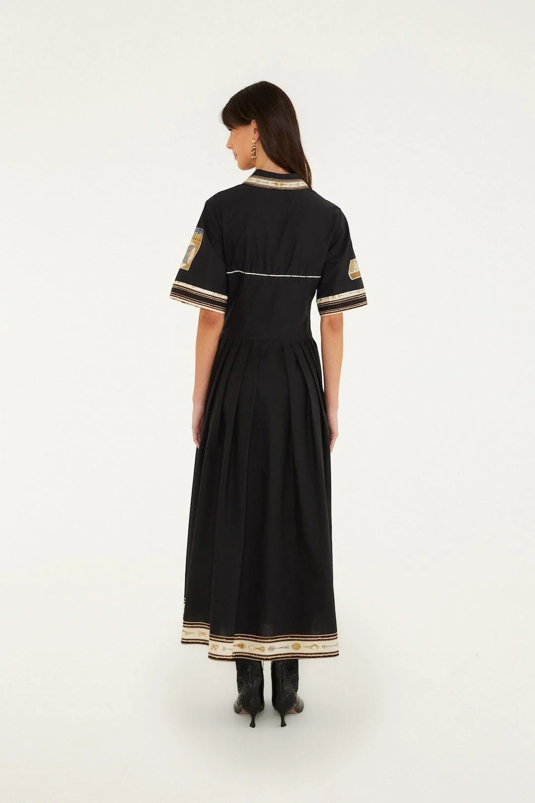Young Ideas & Henmores -Vintage Souvenirs Midi Dress -26092 Black -XS