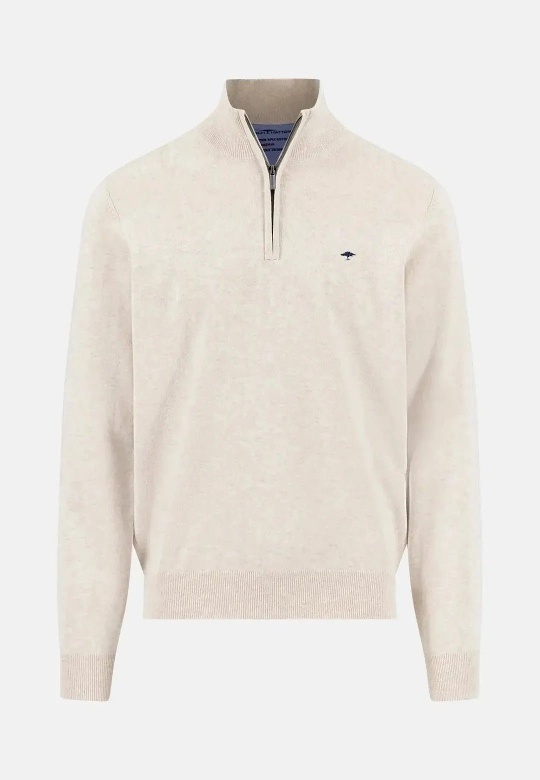 Young Ideas & Henmores - 1/4 Zip Troyer Jumper - 824 OffWhite - S