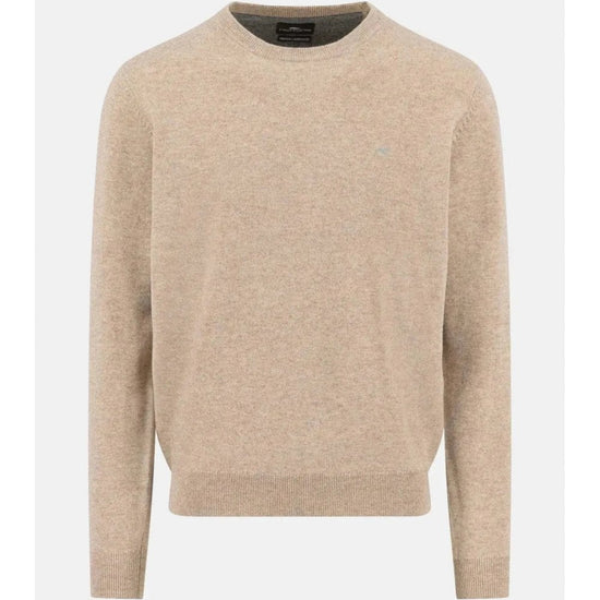 Young Ideas/Henmores - Crew Neck Lambswool Jumper - 861 Dark Chocolate - M