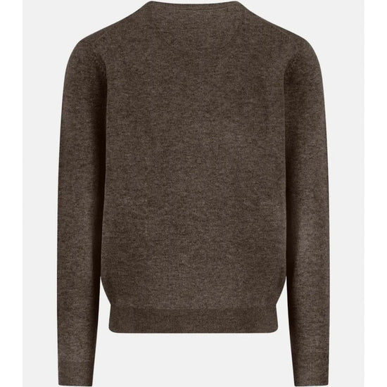 Young Ideas/Henmores - Crew Neck Lambswool Jumper - 861 Dark Chocolate - M