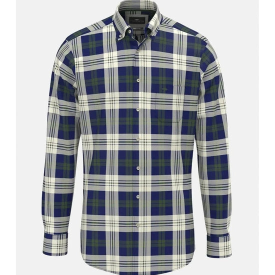 Young Ideas/Henmores - Essential Oxford Check - 736 Dark Leaf - M