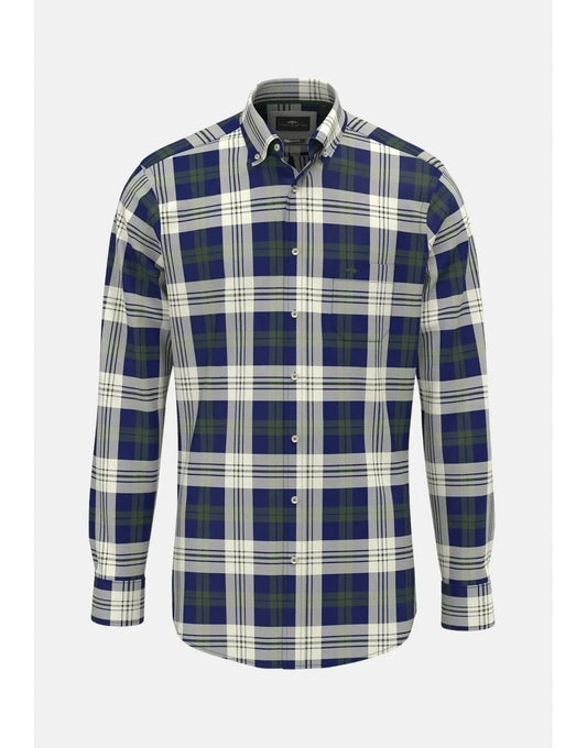 Young Ideas/Henmores - Essential Oxford Check - 736 Dark Leaf - M