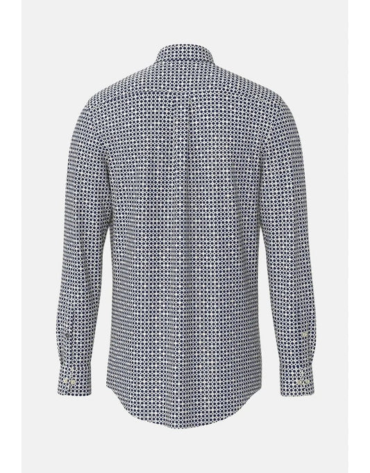 Young Ideas/Henmores - Graphic Print Shirt - 638 Misty Blue - M