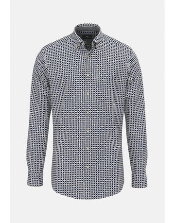 Young Ideas/Henmores - Graphic Print Shirt - 638 Misty Blue - M