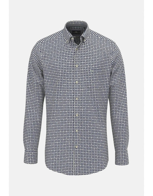 Young Ideas/Henmores - Graphic Print Shirt - 638 Misty Blue - M