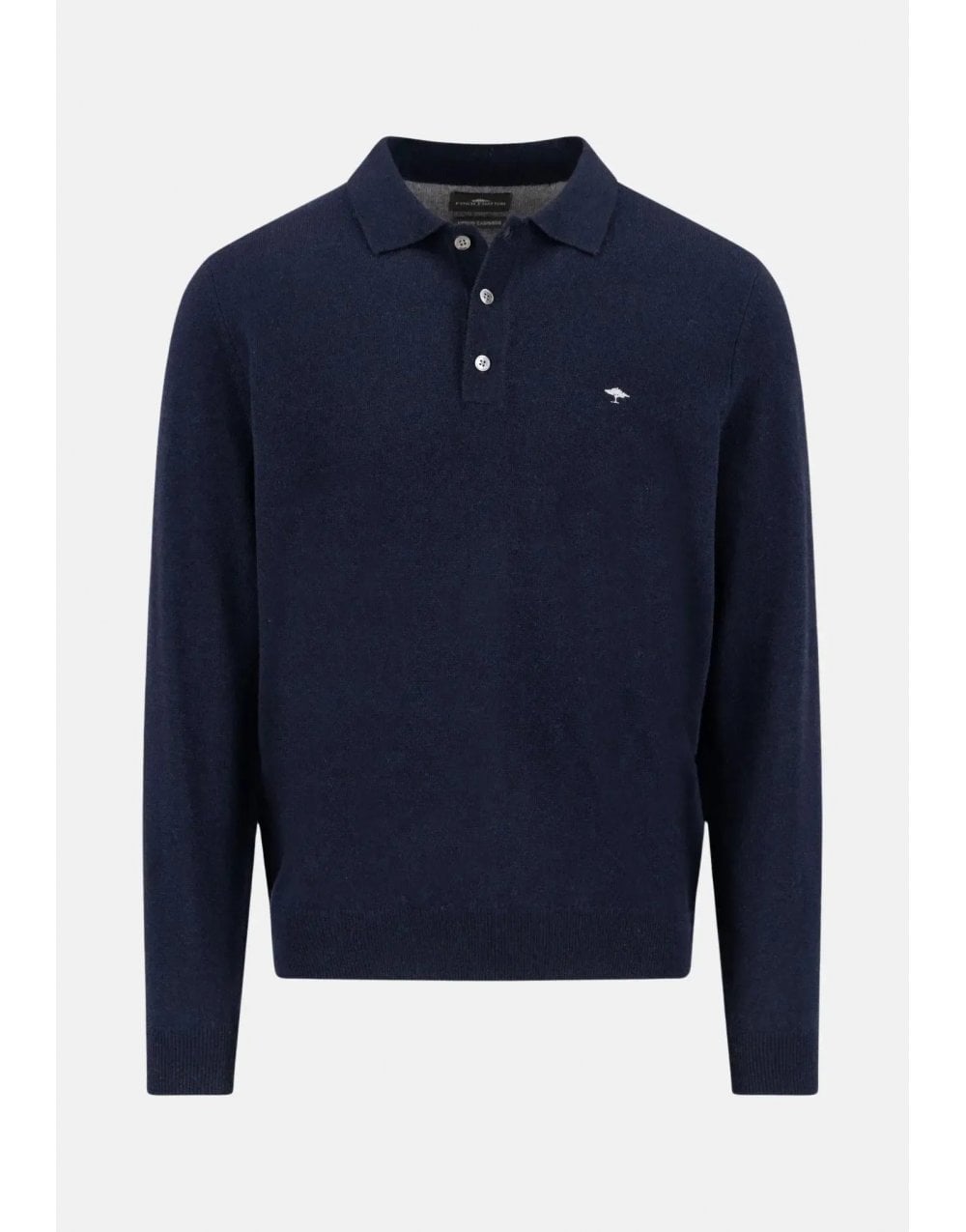 Young Ideas/Henmores - Merino Buttoned Polo Fine Knit - 690 Midnight - M