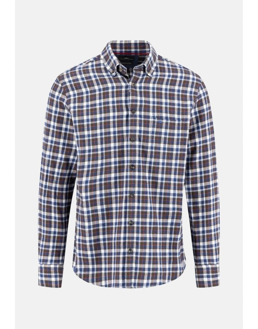 Young Ideas/Henmores - Premium Flannel Check Shirt - 861 Dark Chocolate - M