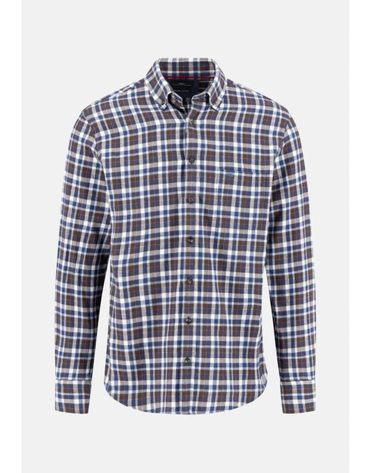 Young Ideas/Henmores - Premium Flannel Check Shirt - 861 Dark Chocolate - M