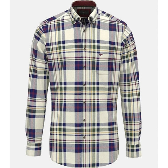 Young Ideas/Henmores - Seasonal Combi Check Shirt - 368 Deep Merlot - M