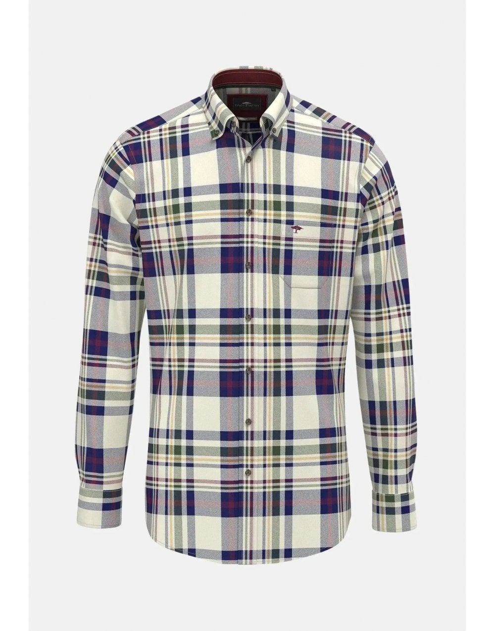 Young Ideas/Henmores - Seasonal Combi Check Shirt - 368 Deep Merlot - M