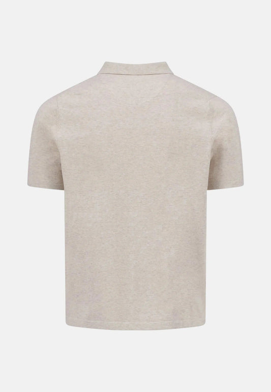 Young Ideas & Henmores - Shortsleeve knitted polo - 824 Offwhite - S