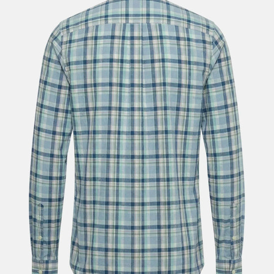 Young Ideas & Henmores - Washed Oxford Check Shirt - 744 Mint - M