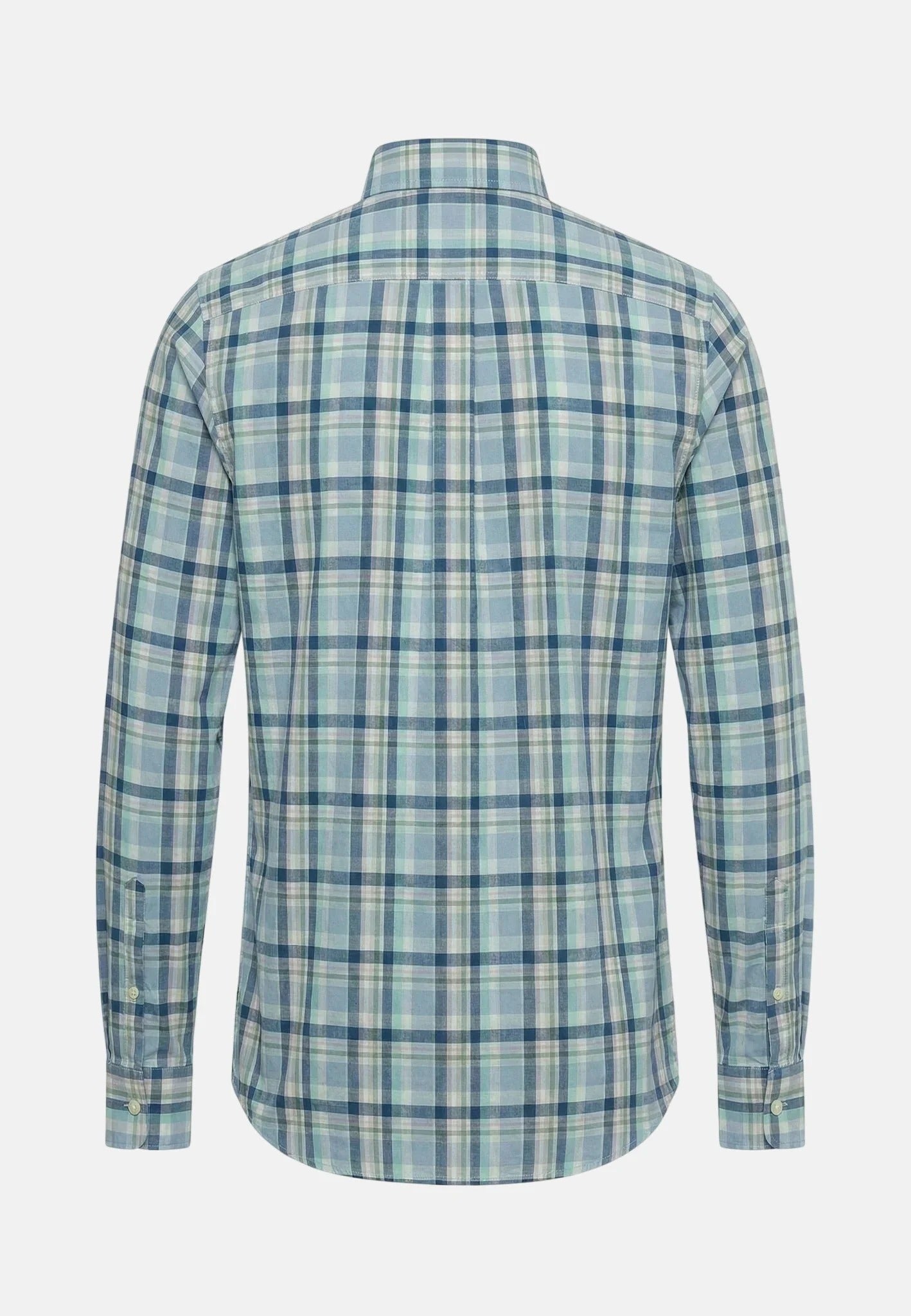 Young Ideas & Henmores - Washed Oxford Check Shirt - 744 Mint - M