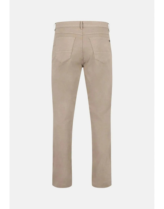 Young Ideas/Henmores - Woven 5 pocket Structured Trouser - 833 Beige - 32