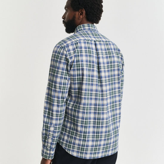 Young Ideas/Henmores - Archive Poplin Check Shirt - 338 Forest Green - M