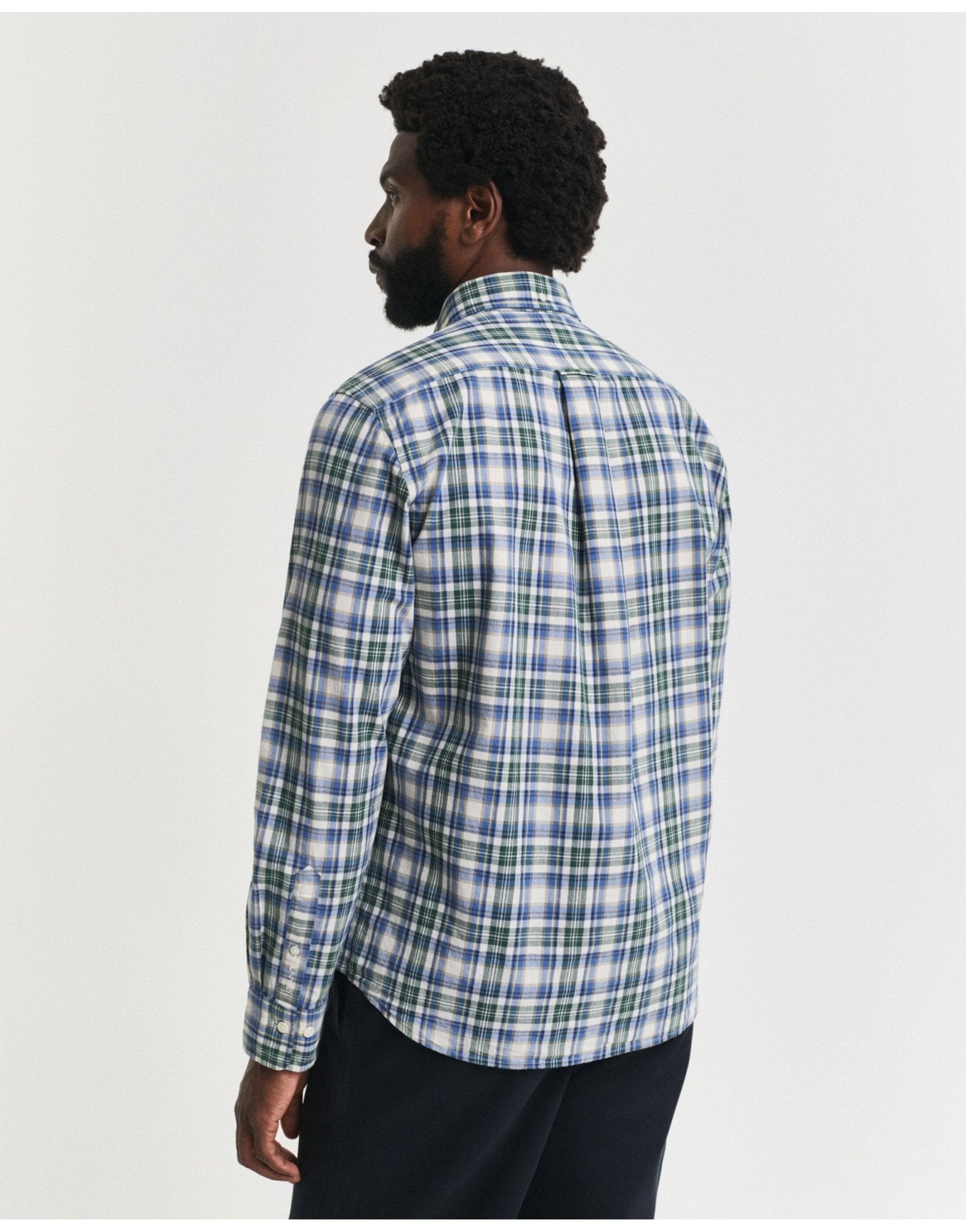 Young Ideas/Henmores - Archive Poplin Check Shirt - 338 Forest Green - M