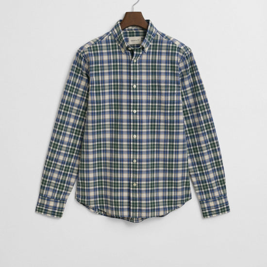 Young Ideas/Henmores - Archive Poplin Check Shirt - 338 Forest Green - M