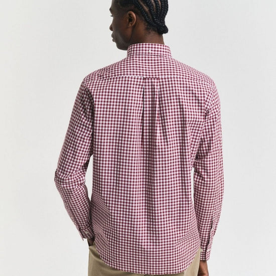 Young Ideas/Henmores - Classic Poplin Gingham Shirt - 604 Plumped Red - M