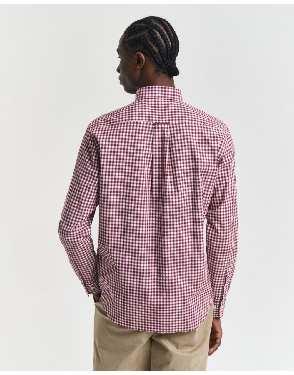 Young Ideas/Henmores - Classic Poplin Gingham Shirt - 604 Plumped Red - M