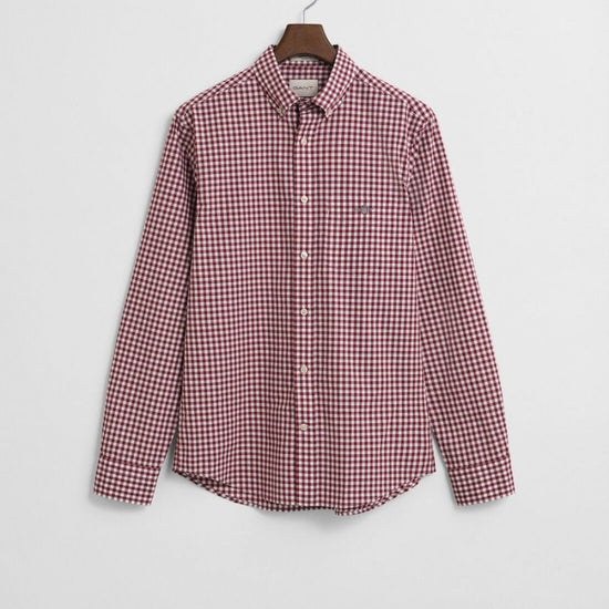 Young Ideas/Henmores - Classic Poplin Gingham Shirt - 604 Plumped Red - M