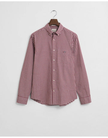Young Ideas/Henmores - Classic Poplin Gingham Shirt - 604 Plumped Red - M