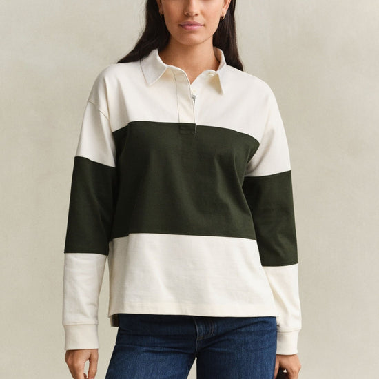 Young Ideas & Henmores -Color Blocked Heavy Rugger -377 Mossy Green -XS