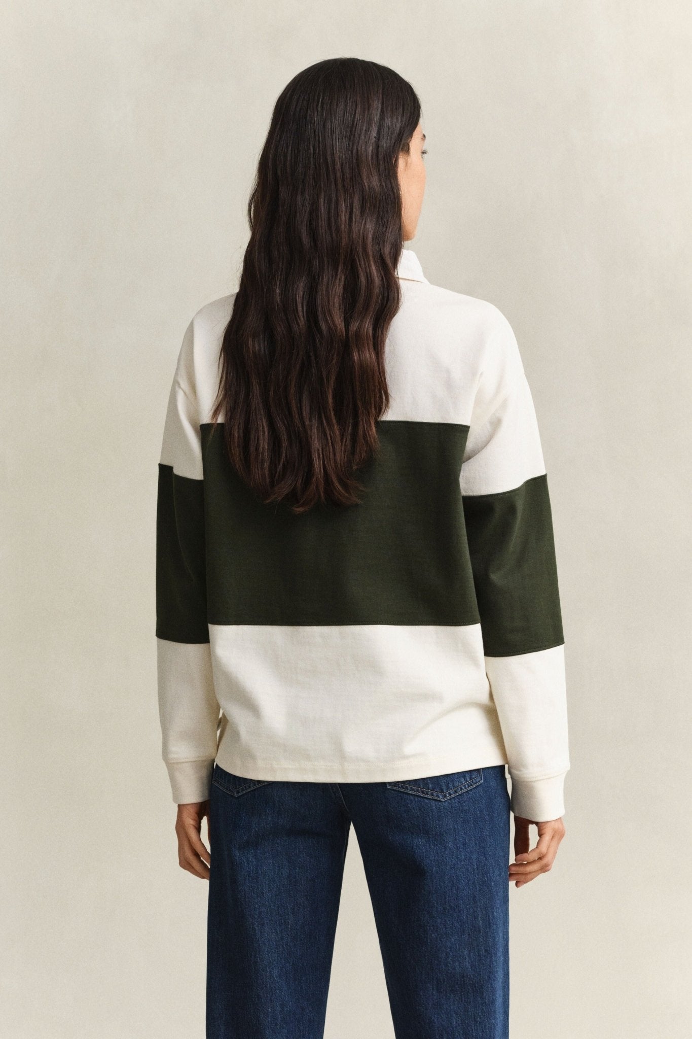 Young Ideas & Henmores -Color Blocked Heavy Rugger -377 Mossy Green -XS