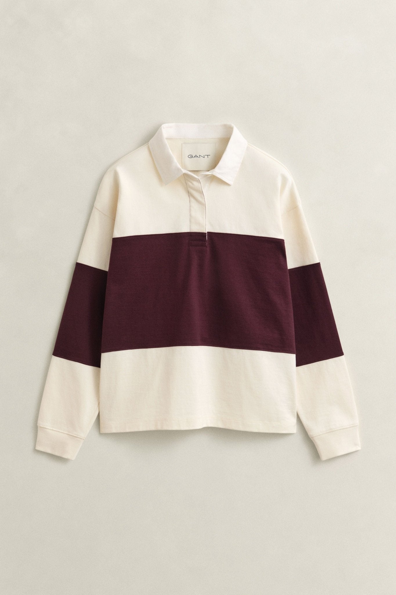 Young Ideas & Henmores -Color Blocked Heavy Rugger -667 Darkened Wine -XS