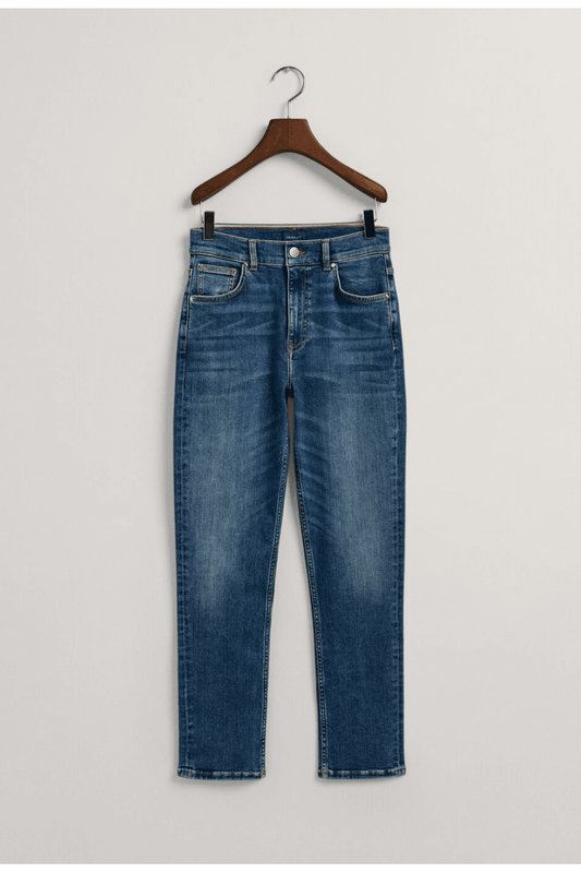 Young Ideas/Henmores - Cropped Slim Jeans - 962 Dark Blue Broken In - 27
