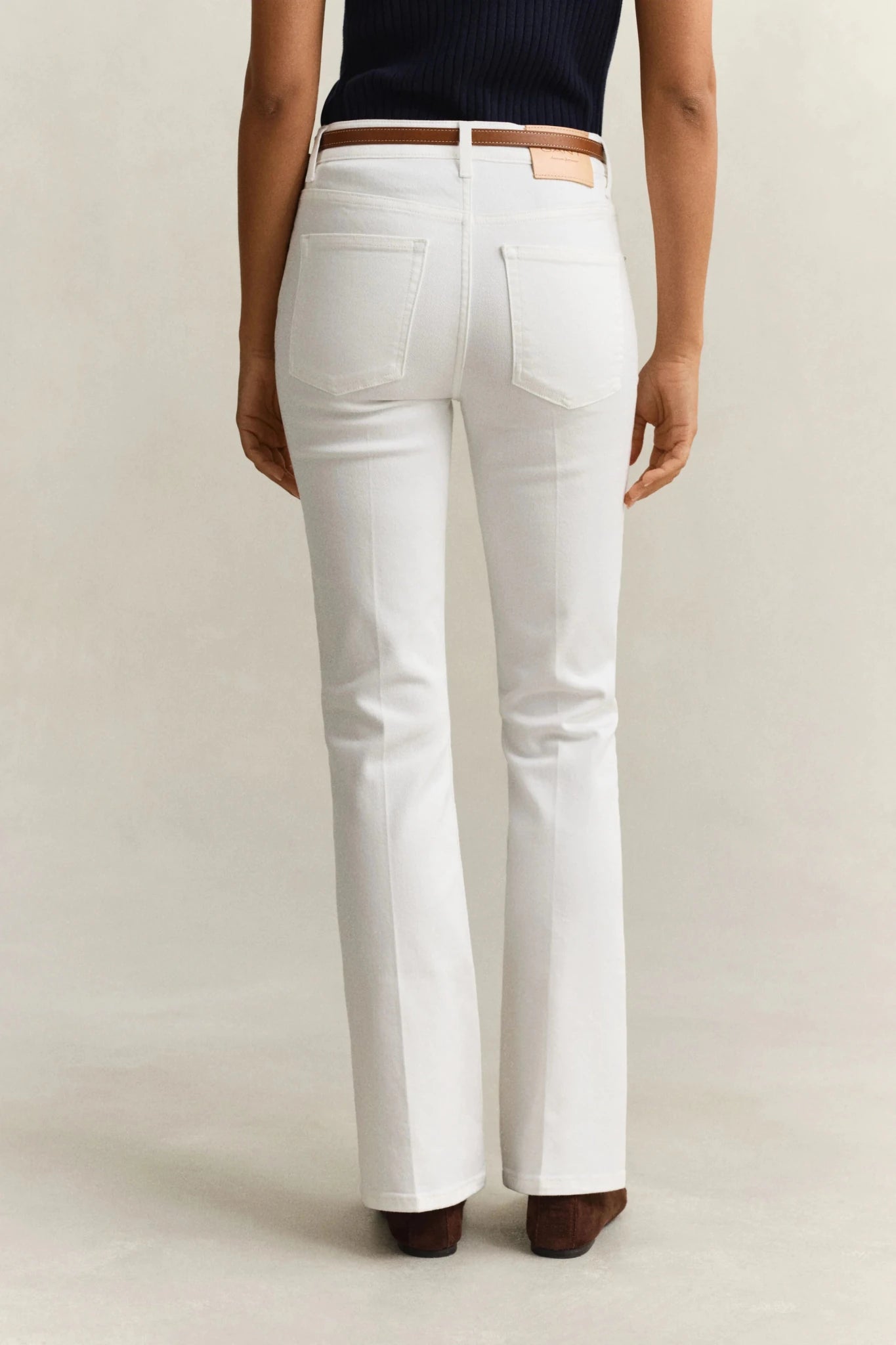 Young Ideas & Henmores - Cropped Slim Stretch Jeans - 972 Mid Blue Broken In - 26