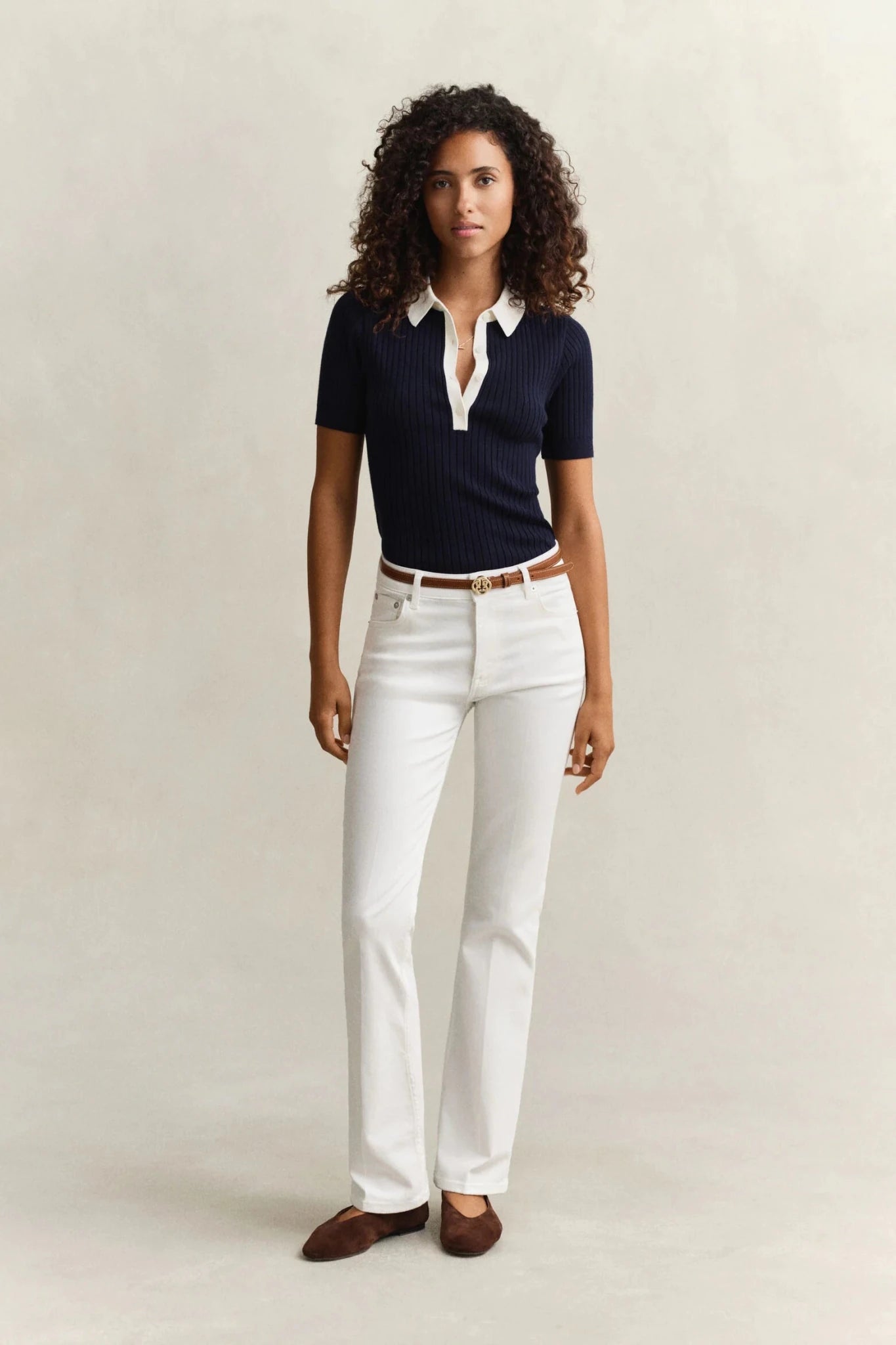 Young Ideas & Henmores - Cropped Slim Stretch Jeans - 972 Mid Blue Broken In - 26