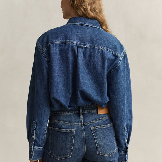 Young Ideas & Henmores -Denim Ranger Shirt -971 Mid Blue Worn In -8