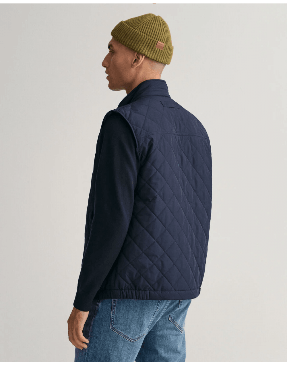 Young Ideas/Henmores - Diamond Quilted Windcheater Gilet - 433 Evening Blue - M