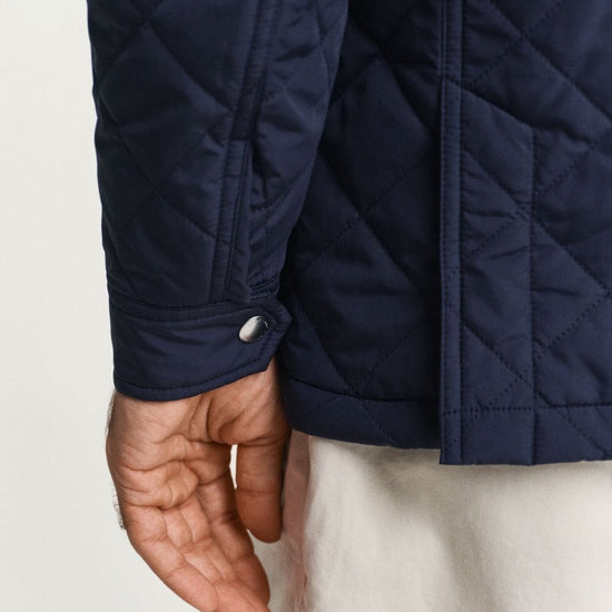 Young Ideas/Henmores - Diamond Quilted Windcheater Jacket - 433 Evening Blue - M
