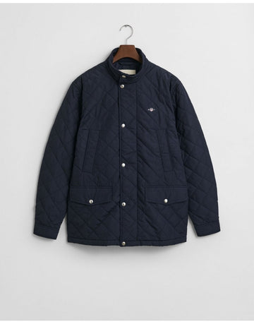 Young Ideas/Henmores - Diamond Quilted Windcheater Jacket - 433 Evening Blue - M