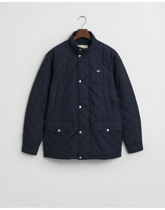 Young Ideas/Henmores - Diamond Quilted Windcheater Jacket - 433 Evening Blue - M