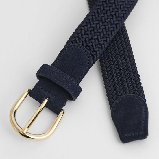 Young Ideas/Henmores - Elastic Braided Belt - 410 Marine - S