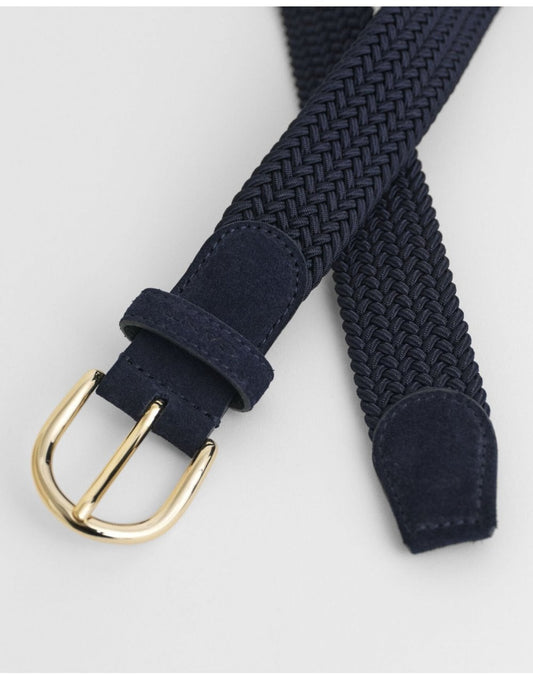 Young Ideas/Henmores - Elastic Braided Belt - 410 Marine - S