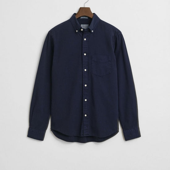 Young Ideas/Henmores - Garment Dyed Twill Shirt - 433 Evening Blue - M